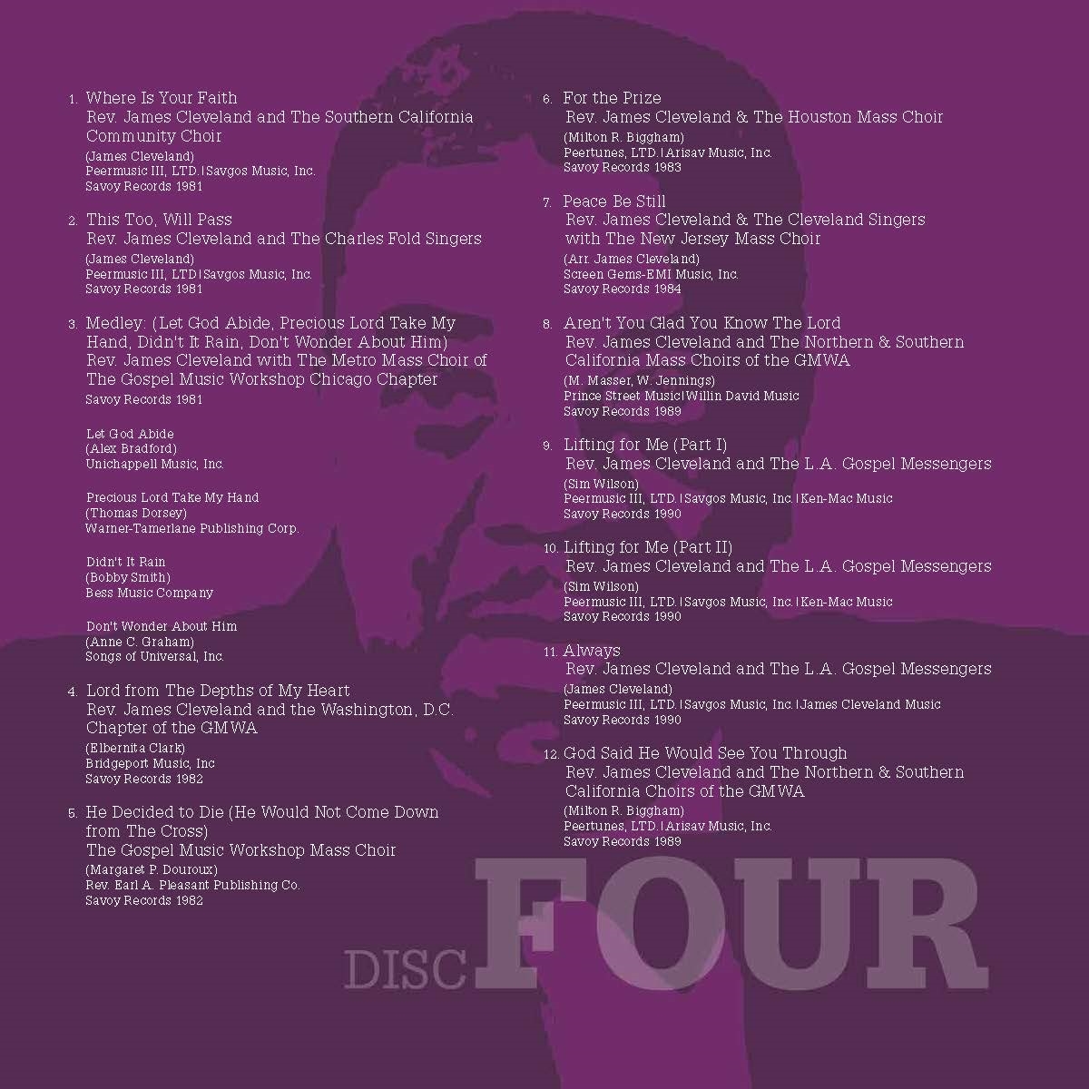 (image for) The King Of Gospel Music-The Life And Music Of Reverend James Cleveland (Book + 4 CD)